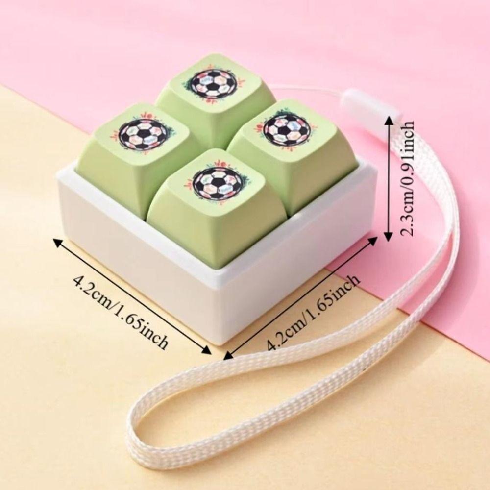 Silent Keyboard Fidget Clicker Toy Mini Fidget Keychain Bag Pendan