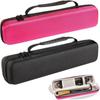 Hard Shell Curling Iron Carrying Case Double Zipper Hair Rollers Storage Box Hair Clipper Tool