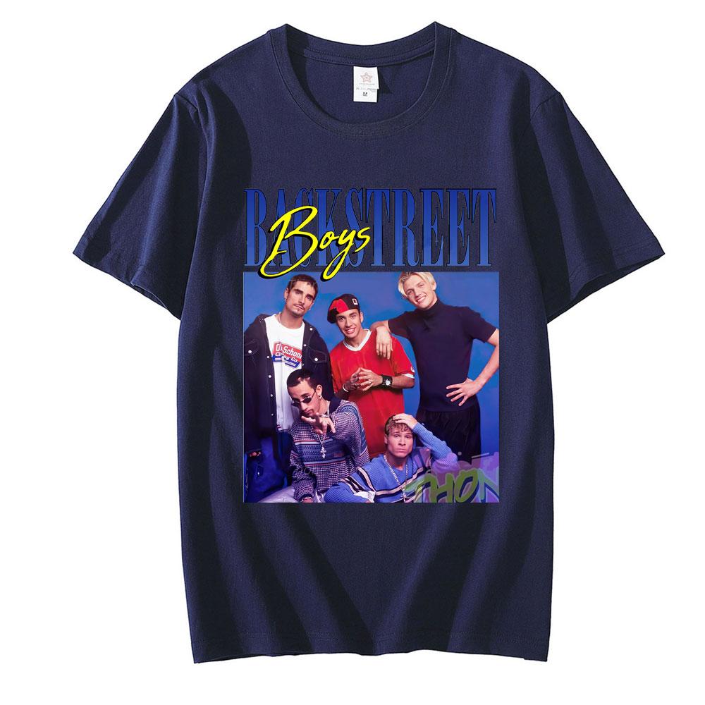Футболки Оверсайз Уличная одежда Винтаж Классика 90-х Backstreet Boys Графика Рок-группы Футболка Панк Футболка