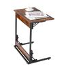 C Table, Folding C Shaped End Table with Metal Frame & Adjustable Feet, Foldable C Shaped Side Table for Living Room Bedroom Office, 23.62 x 14.57 x