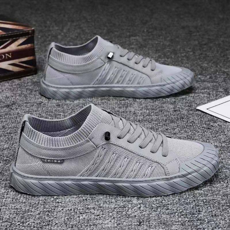 2025 Autumn Flying Weaving Sports Casual Breathable Men's Trend Board Shoes Versatile Socks Men's Shoes Casual Shoes