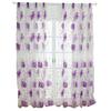 Curtains Tulle Window Vintage Embroidery Voile Scarf Transparent Window Panels Purple