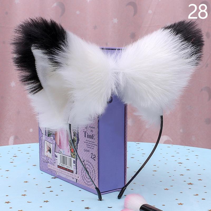 1 шт., повязка на голову, головной убор из искусственного лисьего меха, костюм для косплея, кошачьи уши, обруч для волос, украшения для волос, товары для вечеринок