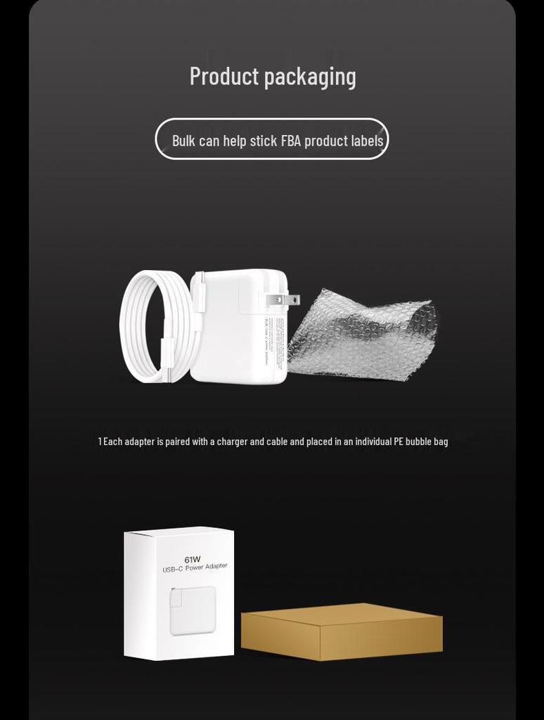 Быстрая зарядка Type-C Зарядное устройство для ноутбука Apple 61 Вт/87 Вт/96 Вт