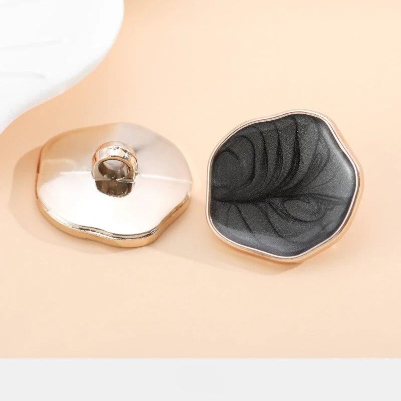 10 шт. красивые пуговицы с покрытием, квадратные круглые пуговицы, пальто, ветровка, аксессуары для свитера, различные стили, принадлежности для шитья своими руками