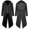 [Hot Sale] European and American Medieval Retro Coat Cosplay Costume Men's Mid-Length Punk Retro Tailcoat.