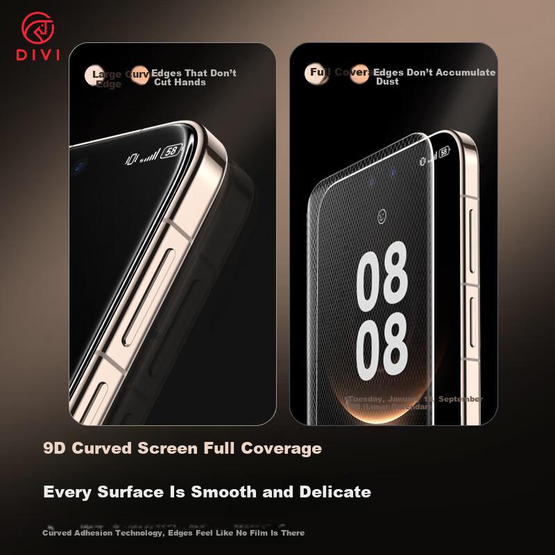 DIVI DIVI 28° True Huawei Mate80/80Pro Screen Protector Hydrogel Full Coverage Anti-Peeping Non-Tempered Anti-Scratch Anti-Drop Protective Film
