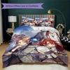 Mushoku Pattern Bedding,Quilt Set Quilt Cover Pillowcase Home Birthday Gift(1 * duvet cover + 2 * pillowcase, without core)_lx