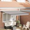 Retractable Awning Frame Light Grey 350 x 250 cm