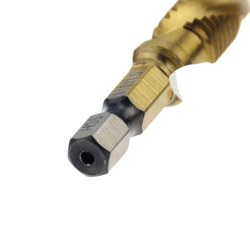 Дрель HSS 6542 Винт Спиральная резьба M3 M4 M5 M6 M8 M10 Металлообрабатывающий набор метчиков с шестигранным хвостовиком