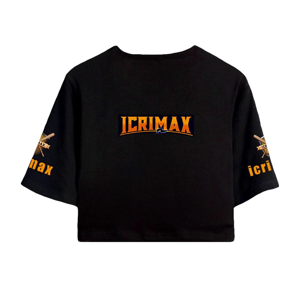 Футболка для девочек с буквенным принтом Icrimax, летние укороченные топы, мягкая футболка, популярные узкие милые футболки для фитнеса с короткими рукавами