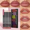 6- Plump Lip Liner Set, Soft, Bright, Rich, Silky, Smooth, Delicate, Waterproof, Easy Makeup, Portable Lipliner