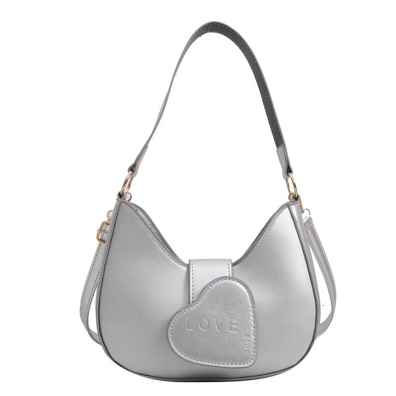 Love Handbag Модная сумка через плечо Niche Универсальная сумка через подмышку Высококачественная однотонная сумка-мессенджер Tide