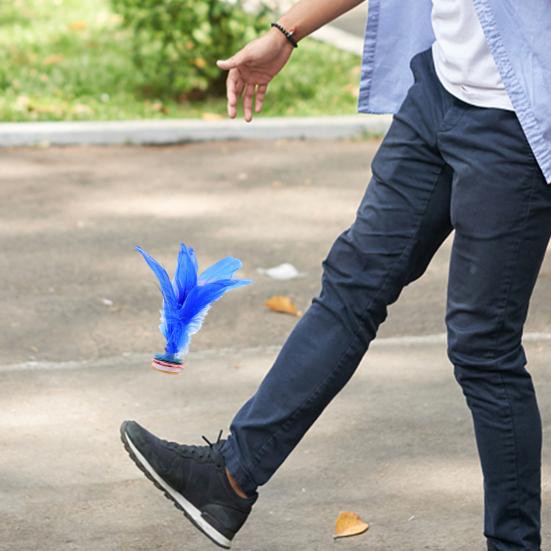 Kick Shuttlecock Stable Base Bright Color Improve Hand-eye Coordination Fluffy Primary Secondary School