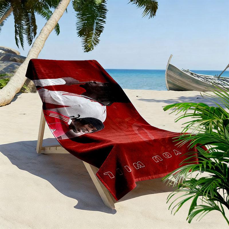 Jeremie Frimpong Print Beach Towel, Large Soft Quick Dry Towel for Beach Camping Swimming