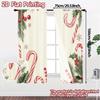 2pcs,Curtains Christmas Candy Snowflakes Berries (3) Light Filtering Modern Curtains Durable 100% Polyester Fabric Curtains Art