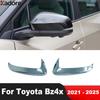 For Toyota Bz4x    2024 2025 Chrome Car Door Rearview Mirror Cover Trim Side Mirror Molding Strips Accessories