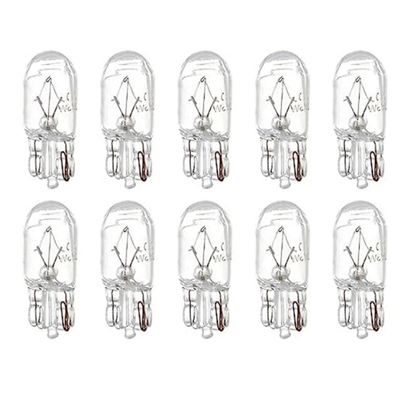10 X Лампа указателя поворота Стеклянная T10 W5W 501 194 12V 5W/3W W2.1x9.5d Однонитевая Автомобильная Лампа Авто Свет