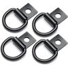 4 Pcs D-Rings Tie Down Anchor Hooks, 10Mm Fixing Hole D-Ring For Pickup Truck Bed Deck Rails T Slot Nut Screw, Heavy Duty Steel D Ring For Trailer,