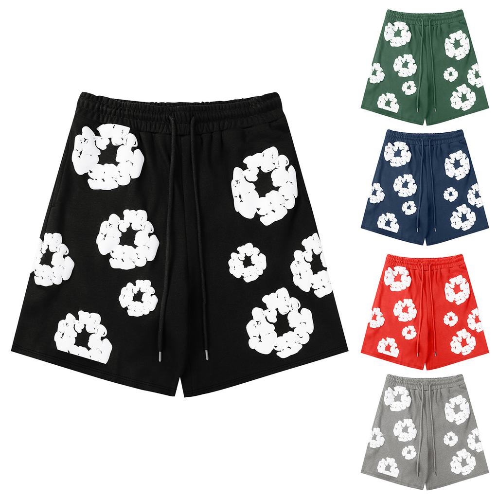 Women's And Men's Casual Printed Shorts Street Fashion Trend With Contains Pockets Casual Pants