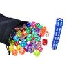 Colorful 16mm Transparent Rounded Dice with Crystal Pips for KTV Bars
