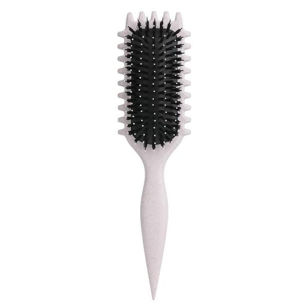 1pc Nylon Bristle Curl Defining Styling Brush for Dry Hair, Anti-frizz Detangling Hairbrush for Men and Women, Enhances Curl Definition and Separation