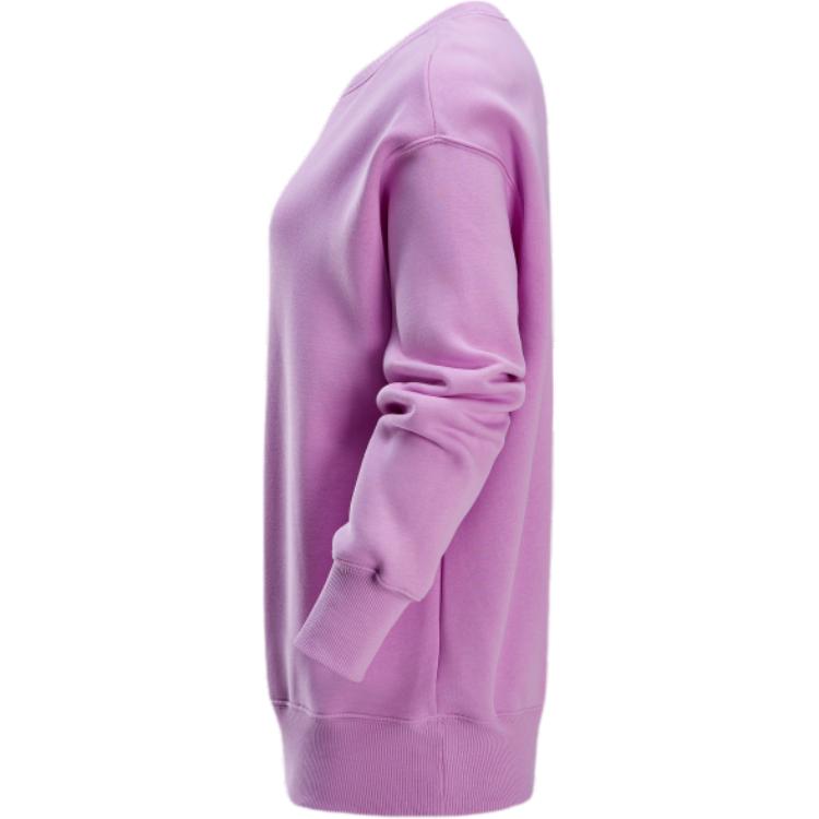 Nike Спортивная одежда Phoenix Fleece Однотонный Универсальный Пуловер с Круглым Вырезом С Длинным Рукавом Толстовка Женская толстовка Высококонтрастный Розовый DQ5734632