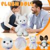 Плюшевая игрушка Набивная кукла-кошка Мягкий кудрявый мех Фигурка котенка Подарок для детей и взрослых Декоративная коллекционная кукла с бантом