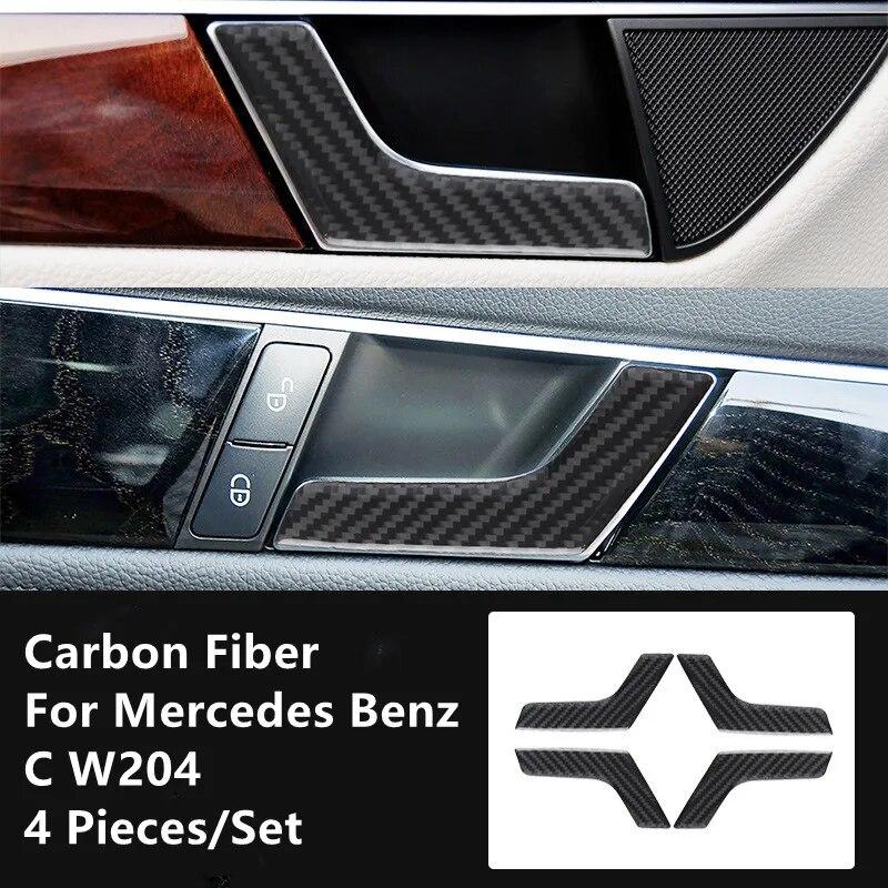 Углеродное волокно, модификация салона автомобиля, накладка, полоски, декоративные наклейки для Mercedes Benz C W204, внутренние аксессуары автомобиля