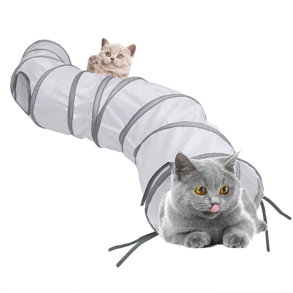 Cat Toys Cat Tunnel and Cat Cube Pop Up Collapsible Kitten Indoor Outdoor Toys-Collapsible 3 Way or 1wayCat Tube- for Cat, Puppy, Kitty, Kitten