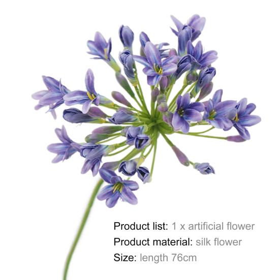 Искусственный цветок широко используется, не выцветает, долговечен, полезен, легко носить с собой, устойчив к ультрафиолетовому излучению, искусственный цветок агапантуса для гостиной