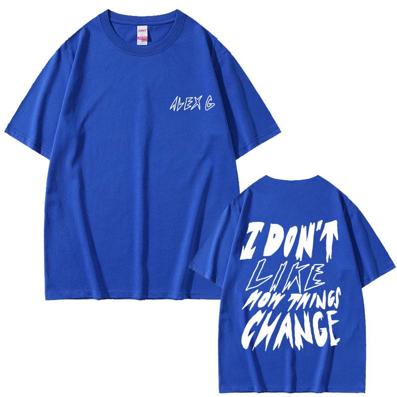 Singer Alex G Trick Change Graphic T-shirt Men Women Fashion Vintage Oversized T Shirts Male Casual Cotton Tshirt Y2k Streetwear