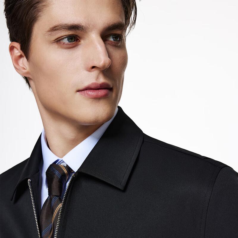 Zhuangji Men's Wrinkle-Resistant Business Casual Solid Lapel Jacket