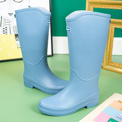 Женские водонепроницаемые сапоги средней и высокой длины, нескользящие резиновые сапоги для воды, износостойкая уличная резиновая обувь, кухонная рабочая обувь для воды, модная