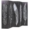 Cloison de séparation pliable - VIDAXL - 200 x 170 cm - Noir - Tissu - Lot de 2
