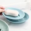 Двухслойные мыльницы, Оригинальный портативный противоскользящий овальный держатель-контейнер для хранения мыла, Подставка-мыльница для кухни и душа