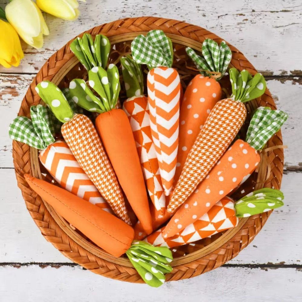 Handmade Artificial Carrot Toy High Quality Fabric Carrot Decorations Easter Party