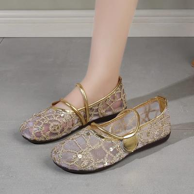 Модная женская обувь 2024 года, женские туфли на плоской подошве с круглым носком, дышащие, однотонные, повседневные, удобные, неглубокие туфли