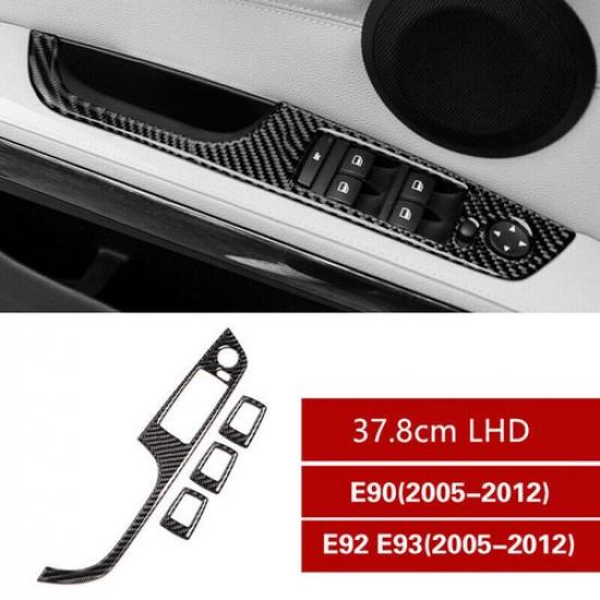 Carbon Fiber Window Lift Switch Button Panel Cover Trim NEW For BMW M3 E92 E90 M