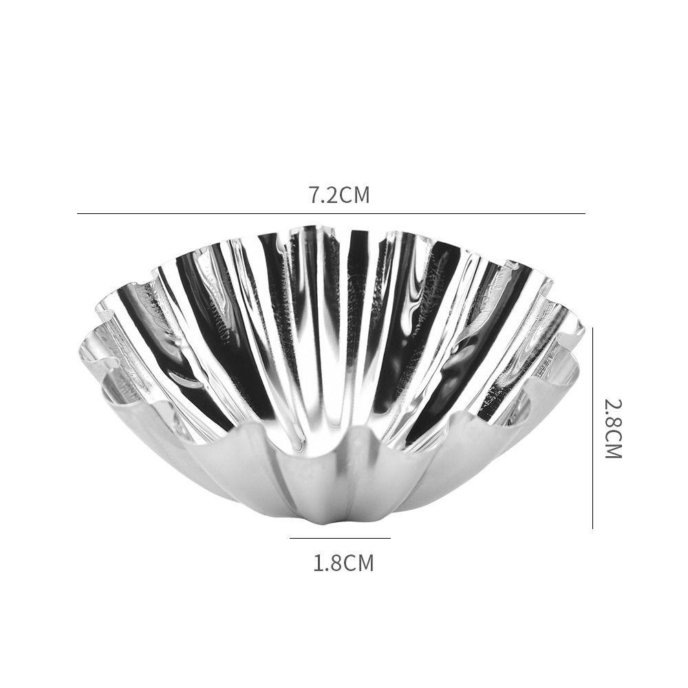 Многоразовая форма для печенья и пудинга Серебряная форма для десертов Формы для тарталеток Цветок Маффин