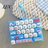 Sturdy Plastic Fidget Button 26-Key Keyboard Toy, Cute Cartoon Clicky Clicker Toy with Sensory for Anxiety Keychain, Backpack Charm Pendant
