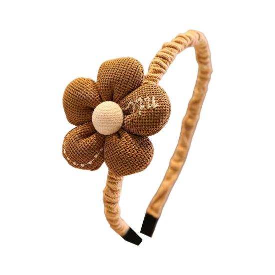 Повязка на голову для девочек, 3D цветок, бант, декор в виде кролика, противоскользящая легкая детская повязка для волос, головные уборы, аксессуары для волос, подарок на день рождения