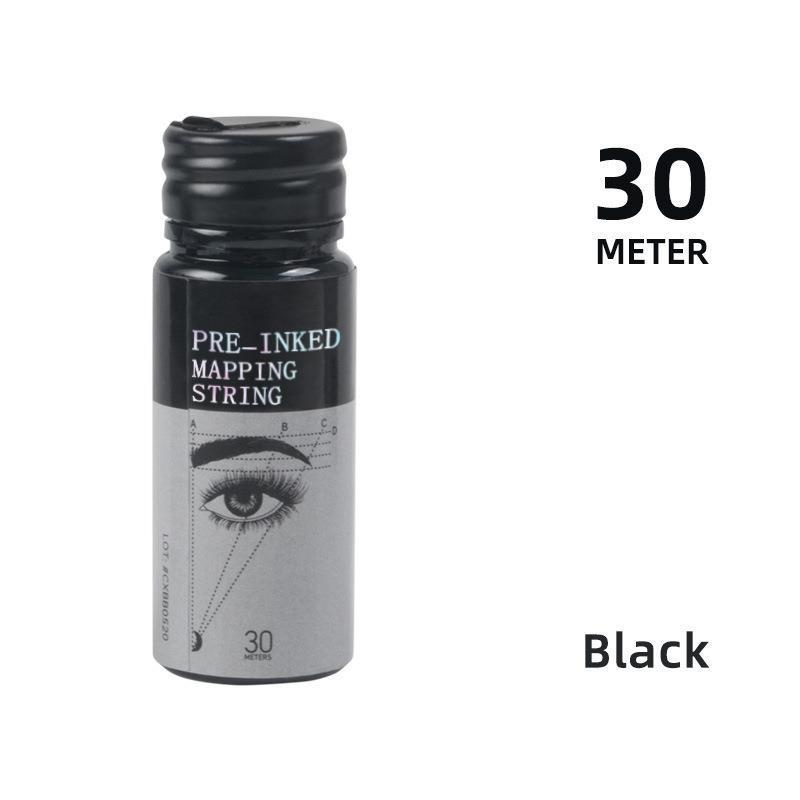 30m Black/White Microblading Mapping String Pre-Inked Eyebrow Marker Thread Tattoo Brows Pre Inked PMU Mapping String
