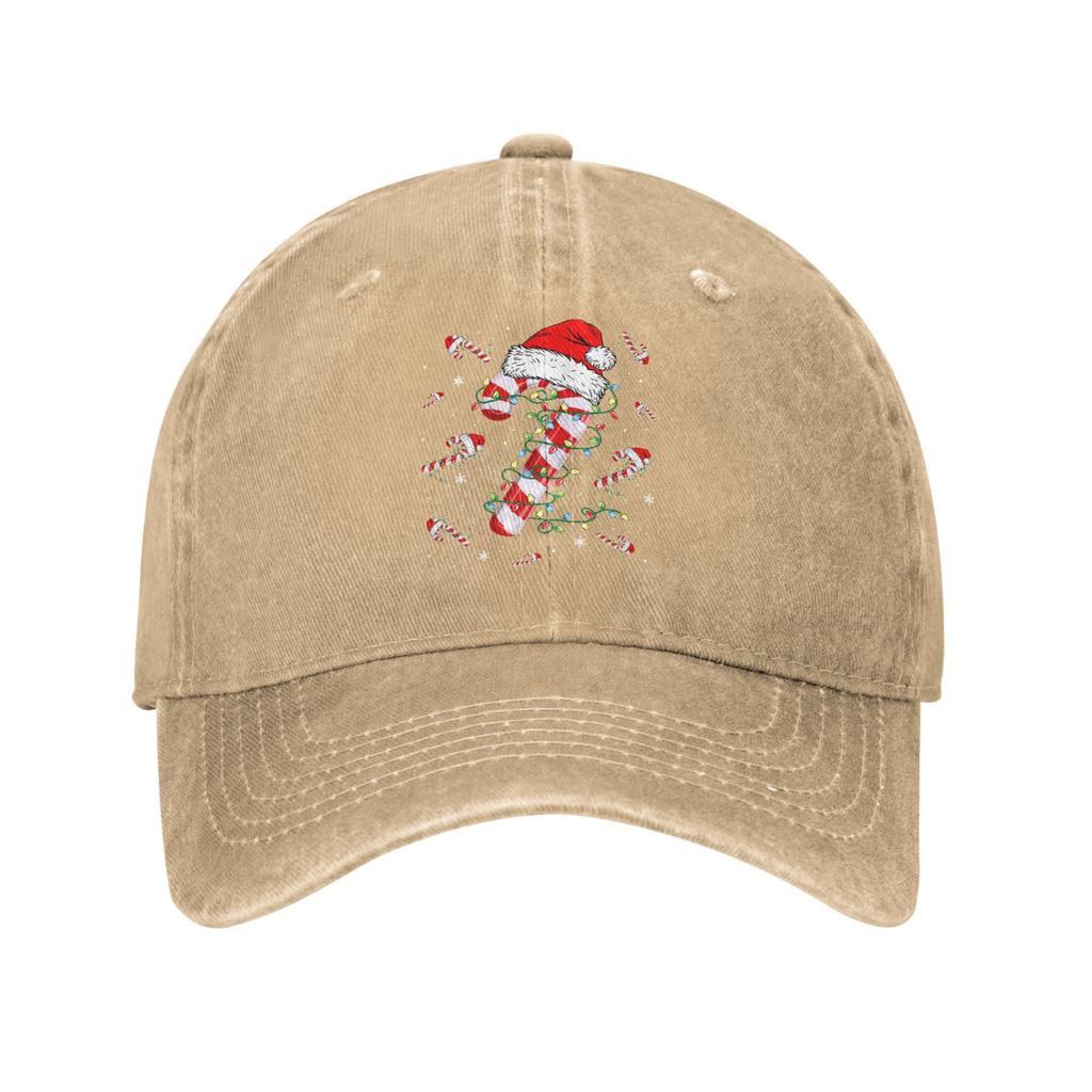 Baseball Cap Candy Cane Merry and Bright Red White Lights Christmas y2k Trucker Hat Women Unisex Hiking Sun Visor Baseball Caps