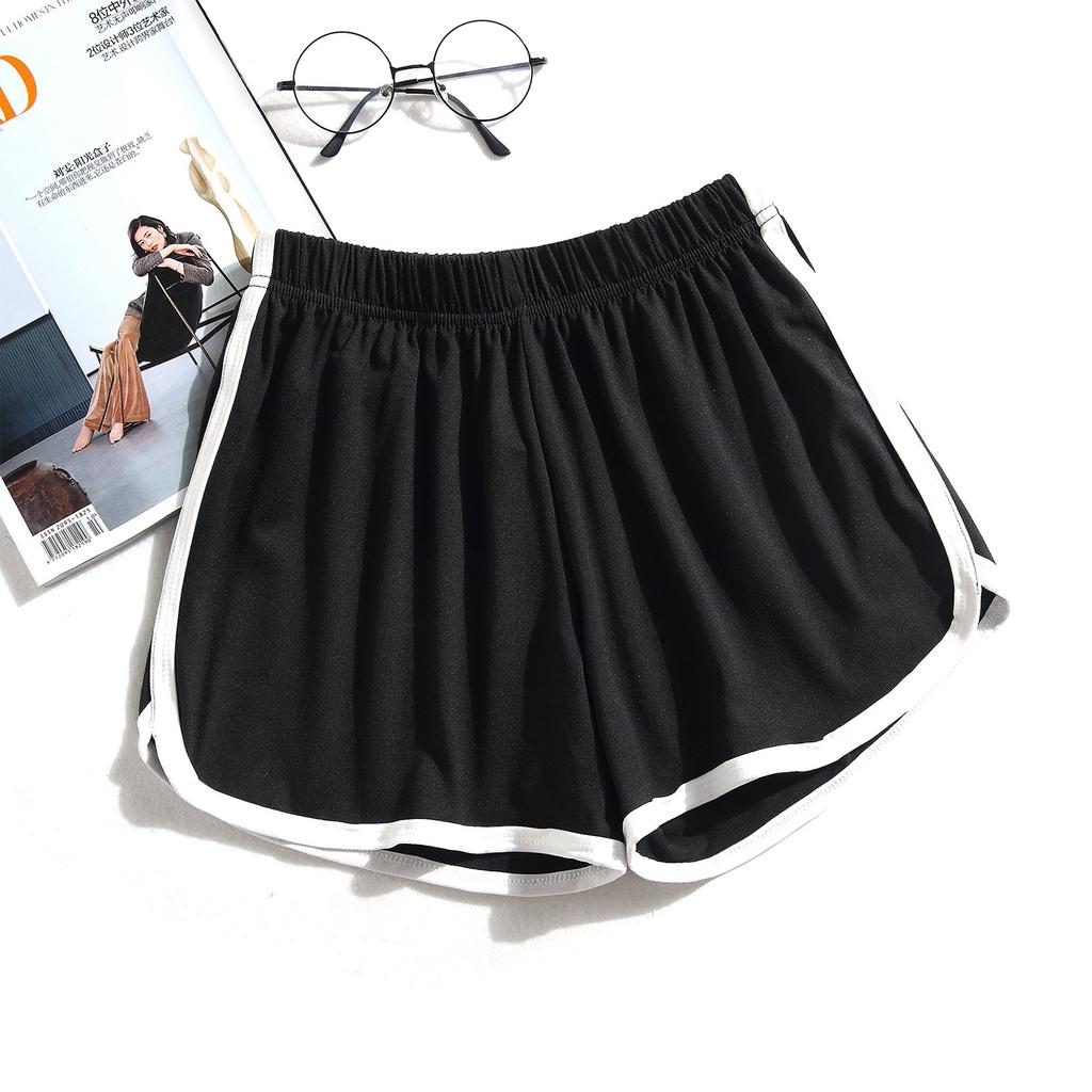 Женские летние модные универсальные гладкие эластичные спортивные шорты