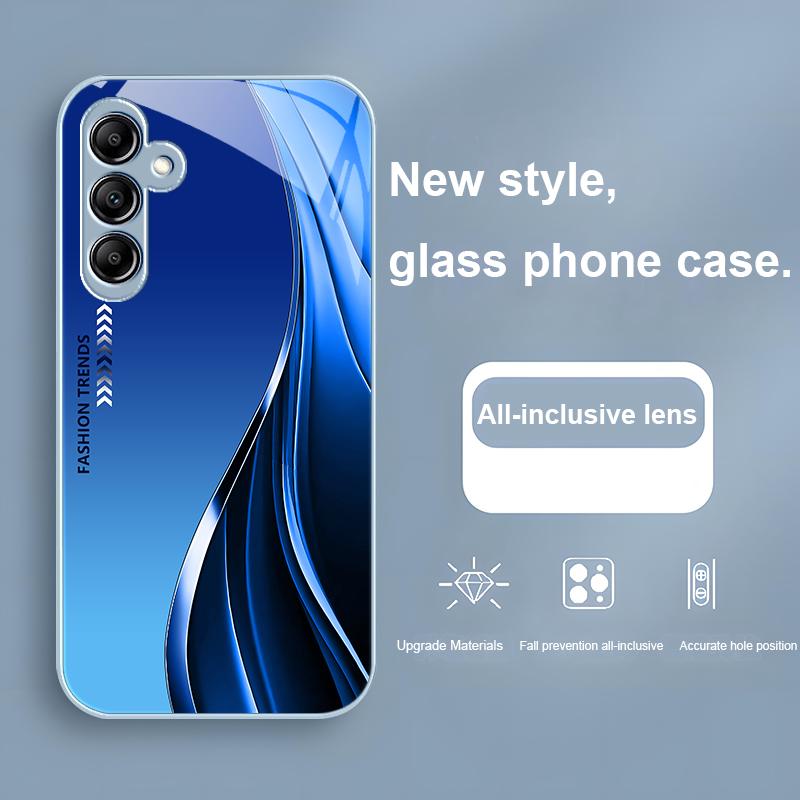 Модные тренды Серебристый для Samsung Galaxy A01 02 03 Core A04 A14 4G A13 54 34 31 20 25 23 22 5G S21 Ultra S20 стеклянный чехол для телефона