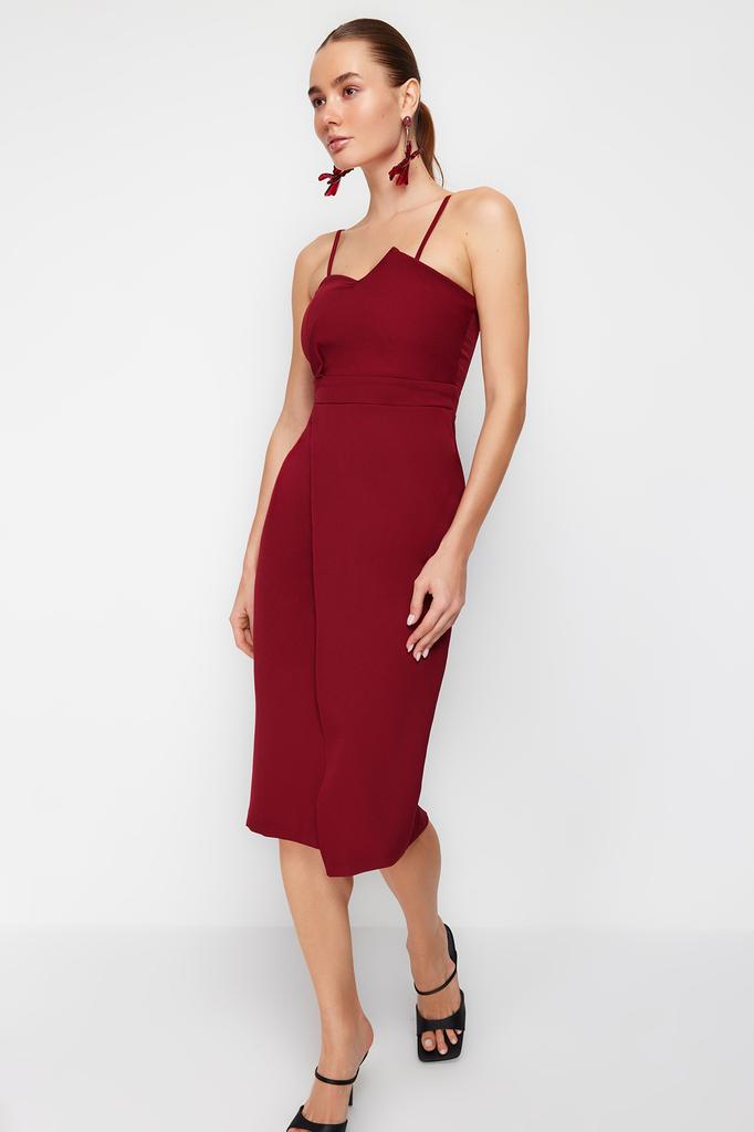 Women's Fashion New Dress Black Double Breasted Woven Evening Dress Evening Dress