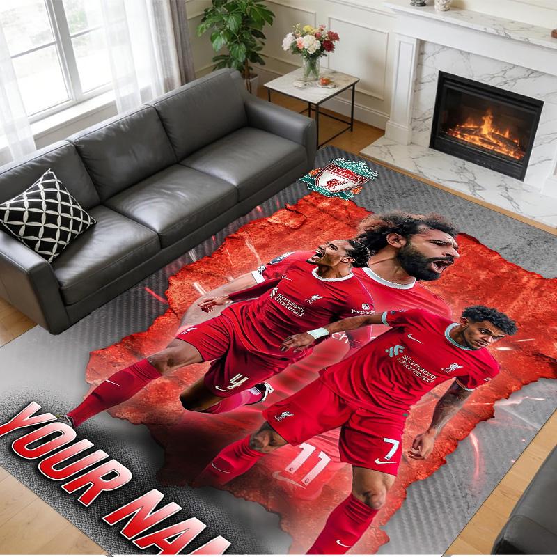 Crystal Velvet Rug Custom Name Text, Soft Non Slip Floor Mat Home DecorMohamed Salah