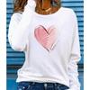 2025 Autumn & Winter Women's New Casual Crew Neck Long Sleeve Top 3D Love Pattern