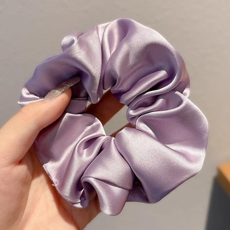 Headband Elegant Elastic Ponytail Scrunches For Women Girls Sweet Hair Accessories Soft Solid Color Hair Bands Gifts